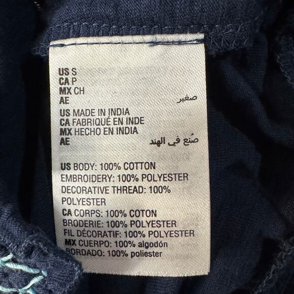 Style & Co Small Peasant Top Embroidered Tasseled Keyhole Cap Sleeve Stretch New - Picture 7 of 8